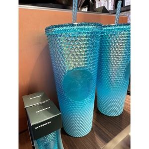 Starbucks Blue Ombré Studded Cold Cup Venti 24oz Winter 2023 Early Release